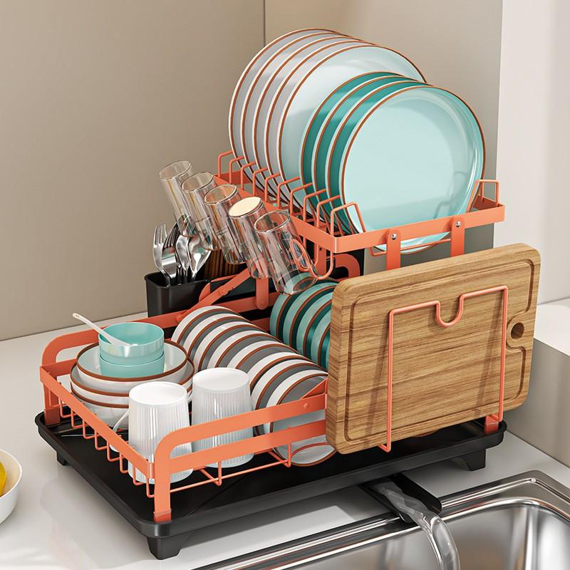 Stainless Steel Two-Tier Dish Drying Rack