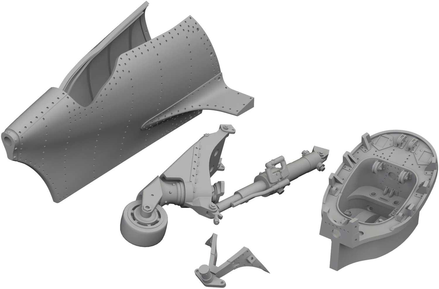 

Eduard Brassin Mitsubishi A6M Zero Carrier Fighter Model 32 Tail Gear Set Plastic Model Parts EDU648787 Molded in Color 1/48 (for Eduard)