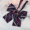 Jk Japanese Plaid Korean Version Of Collar Flower Graduate Female Collar Flower College Wind Streamer Jk Bow Shirt Accessories Sailor Suit
