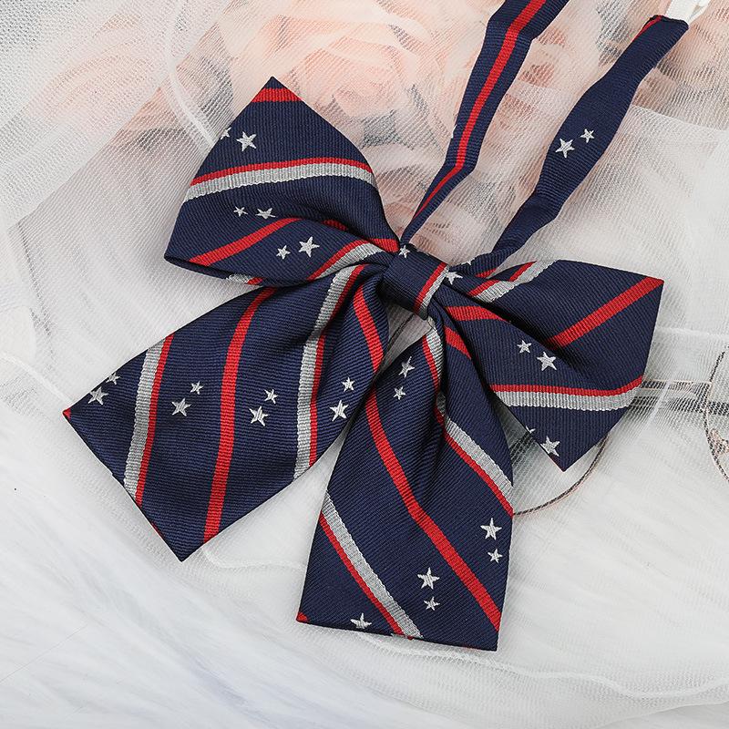 Jk Japanese Plaid Korean Version Of Collar Flower Graduate Female Collar Flower College Wind Streamer Jk Bow Shirt Accessories Sailor Suit