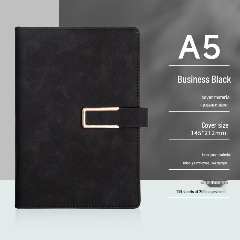 Conjunto de Cadernos A5 de Luxo: Caixa de Presente Diário de Negócios Personalizável com Opção de Impressão de Logotipo