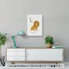 Art 420mm x Wall Wooden Stylish Interior Alphabet Lion Panel, Picture, Painting, Decoration, igsticker, 297mm, A3, Photo, Hanging, Frame, Decor,