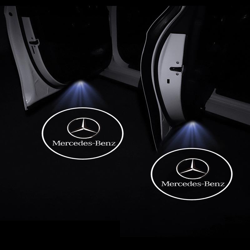 2Pcs Car Door Emblem Light LED Welcome Lamp Wireless Laser Projector For Mercedes Benz GLK GLA A B C E R G Class C180 S200 S300 W176 W246 W205 W213