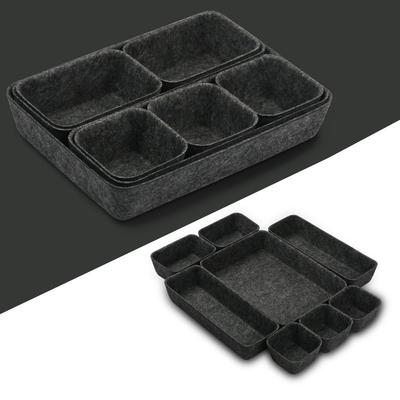 Cosmetics Organizer Felt Storage Box Efficient Organization
