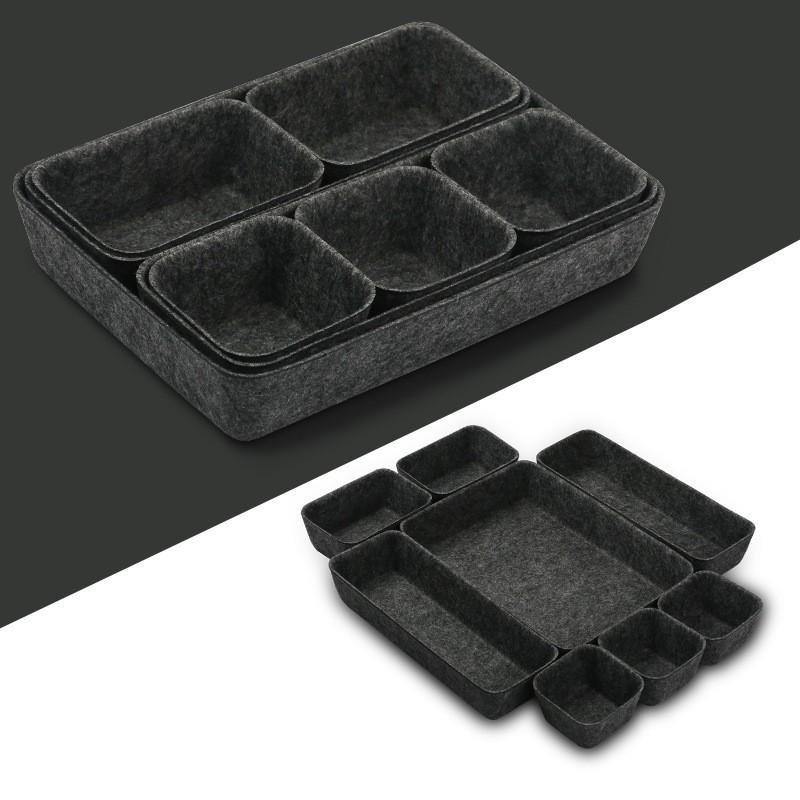 Cosmetics Organizer Felt Storage Box Efficient Organization