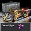(Car with Lighting, Gift Box Packaging) Technical Racing Sport Car Model Building Blocks Technic Adults 1:14 DIY Supercar Brick Puzzle Toys