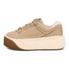 UGG Fashion Platform Fabric Slip Resistant Height Increasing Low top Skateboard Shoes Women's Brown 1167499-MDSD