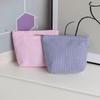 Compact Travel Makeup Bags for Women Vertical Striped Portable Cosmetic Storage