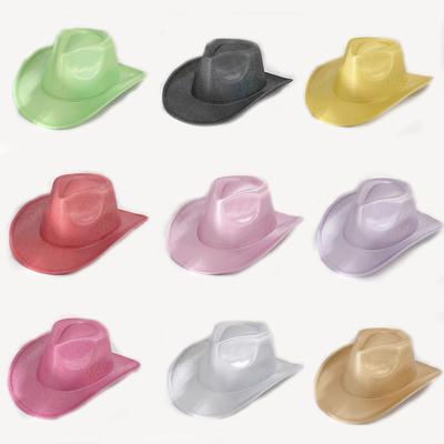 Multicolor Ladies Top Hat Sparkle Fun Cowboy Hat Bachelor Party Creative Everyday Big Brim Fashion
