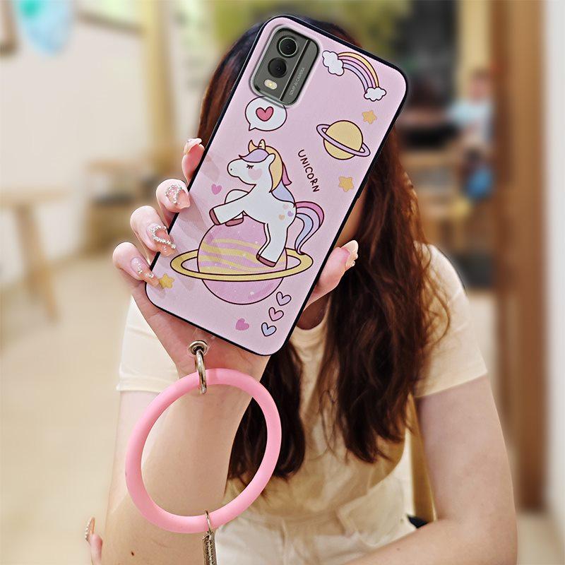 

Solid Color Creative Phone Case For Nokia C32 Protective Cute Waterproof Anti-knock heat dissipation Bracelet Cartoon Nokia C32