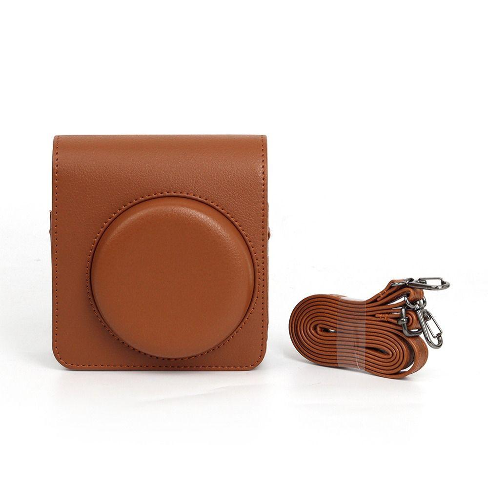PU Leather Storage Bag for Fujifilm Instax mini 99 Instant Camera Case Adjustable Strap Protective Cover Photography Pouch
