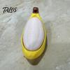 Push-pull Fidget Toy Keychain Pendant, Peeled Banana Stress Relief with Thickened Stainless Metal Steel Ring, Portable for Keys Backpacks Schoolbags