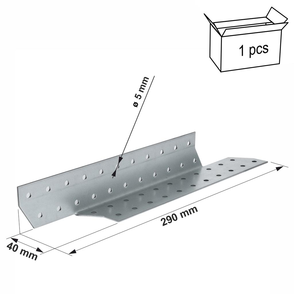 Rafter connector ŁK8 40x290x2.0 right (1)