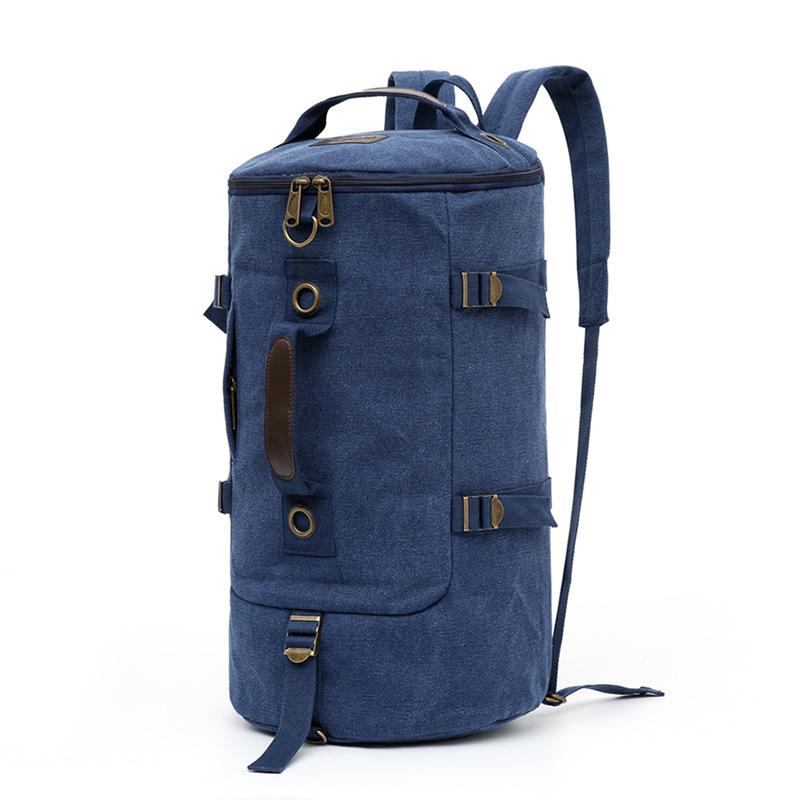 Retro Canvas Backpack Women'S Fashion Trend Backpack Men'S Middle School Schoolbag Single Room Portable Multi-Function