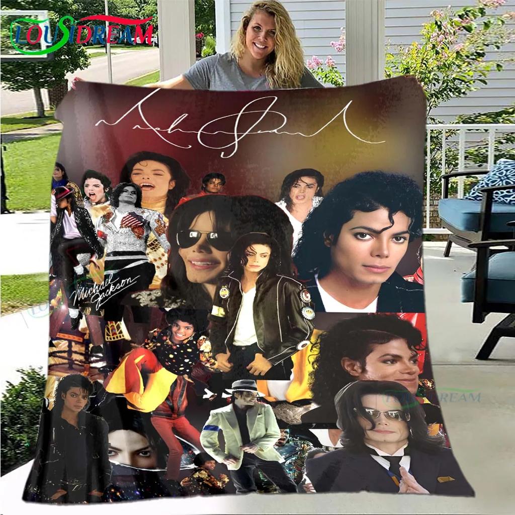 Calda Moda Pop Star M-Michael Jackson Coperta in Flanella per Adulti e Bambini Decorazione Divano Letto Coperta Portatile Regalo