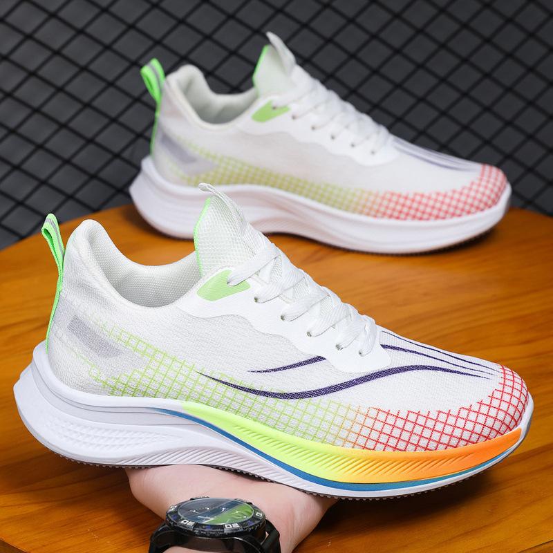 Summer men's shoes middle school students sports shoes lightweight running shoes mesh breathable soft sole racing shoes