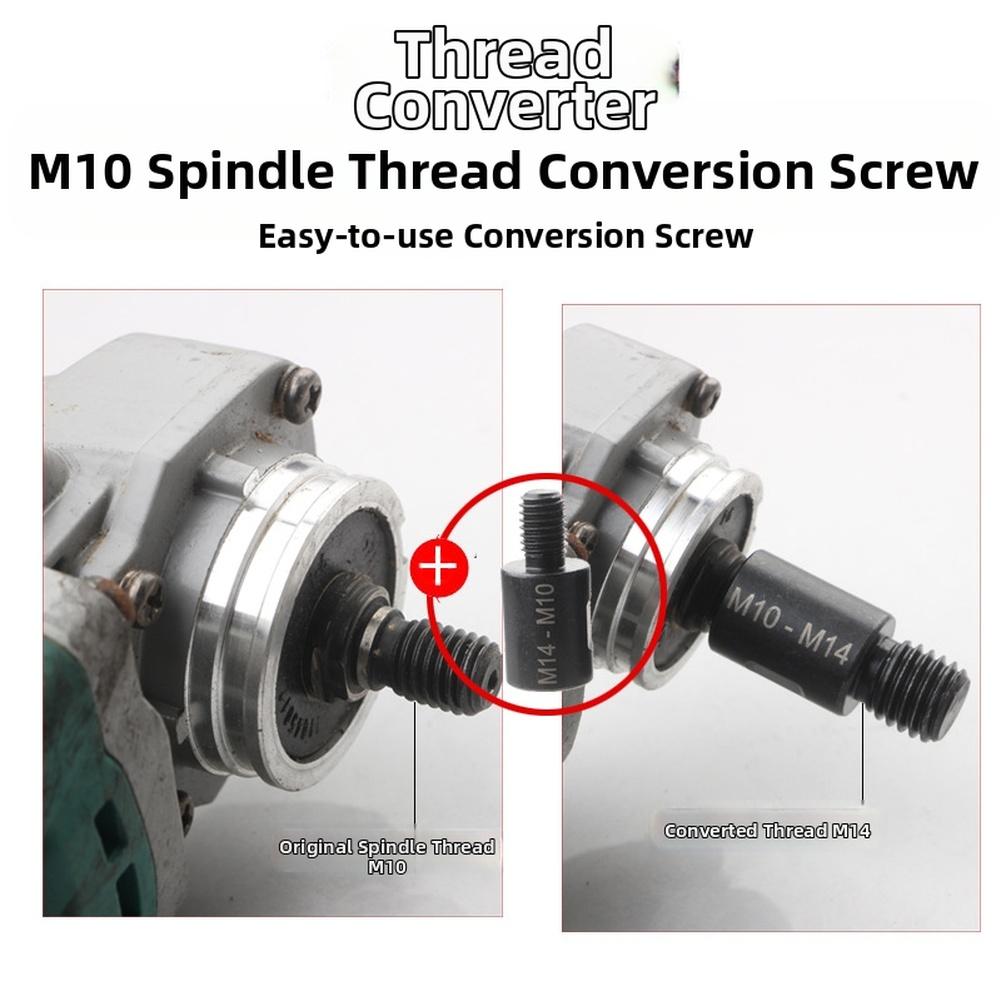 M10 For M14 4pcs Thread Adapter Converter For Angle Grinder Drill Bit Shank Angle Grinder Shaft Adapter Interface Connector