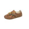 Retro buckle tassel autumn new flat-bottomed one-pedal single shoes Doudou shoes