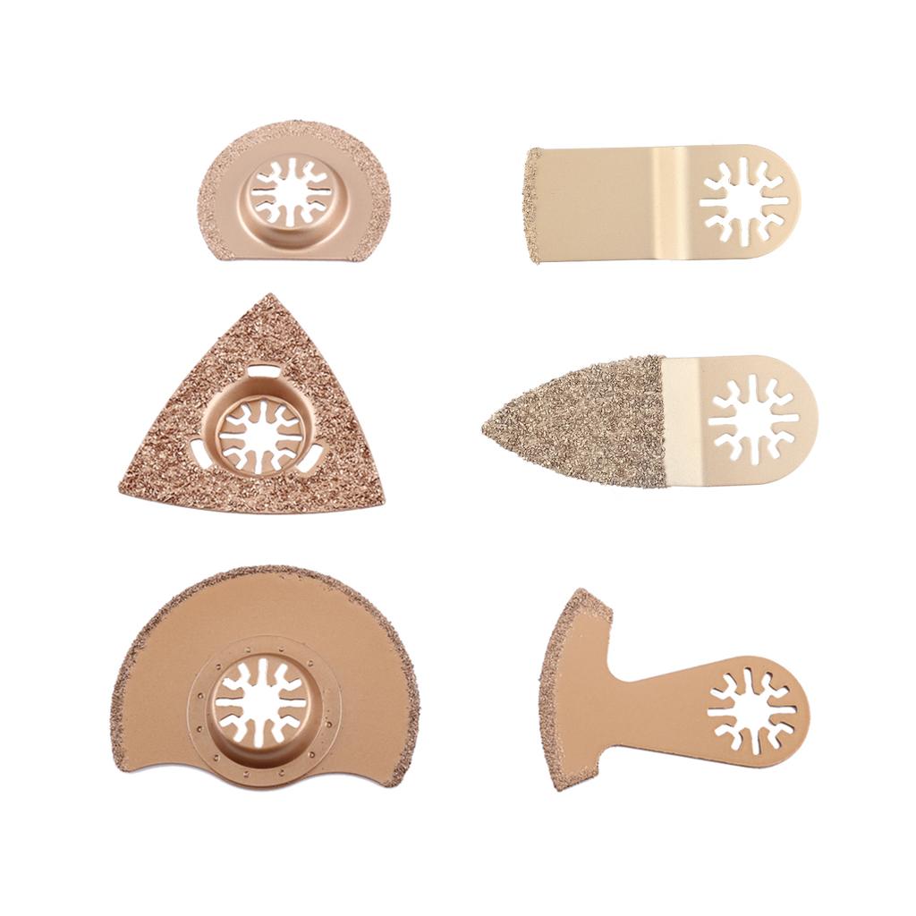 Oscillating Multi Tool Saw Blades Sets Universal Saw Blade Accessories (6pcs Carbide)