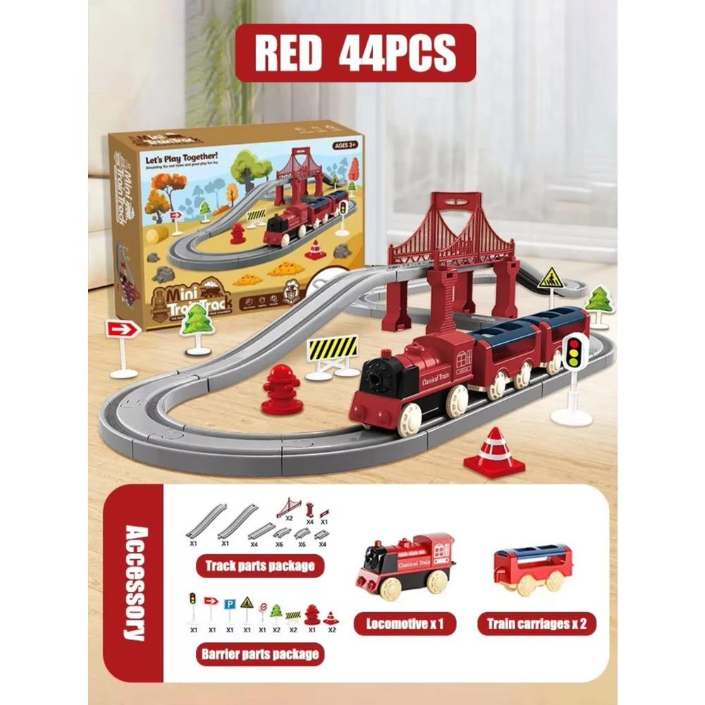 Dinosaur Track Electric Dinosaur Car Mountain Road Rail Kids Puzzle Playful Toy Emit Light Boys Christmas Birthday Gift