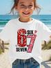 Summer Boys Girls Tshirt Kids 67 Six Seven Italian Brain Joke Tops Y2k Game Saying Short Sleeve Graphic Y2k Childrens Tsh