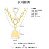 Fashionable Simple Multi-Layer Chain Titanium Steel Jewelry Real Gold Plated Stainless Steel Letter Necklace Clavicle Chain
