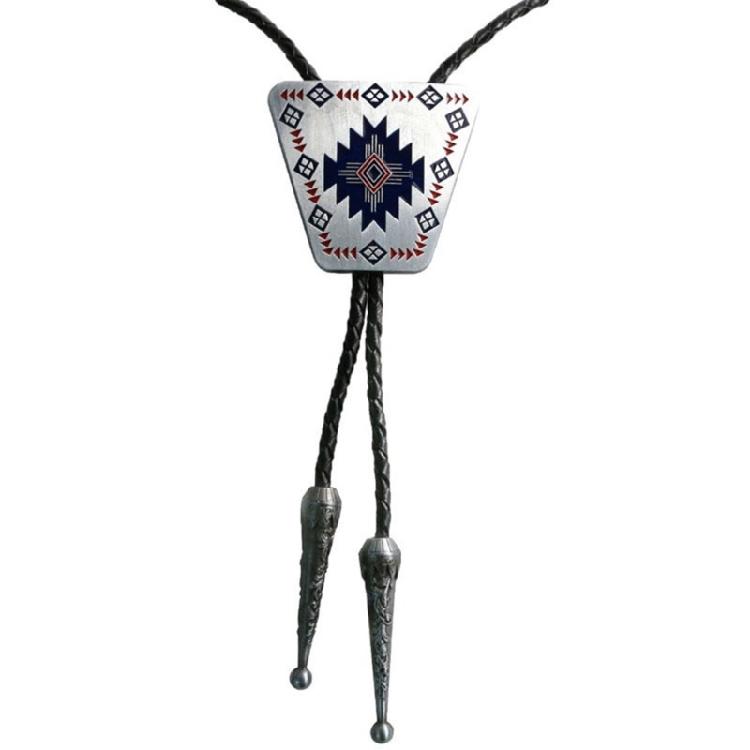 1 Pc Braided Shoestring Totem Bolo Tie Carved Charm Cowboy Necktie Necklace