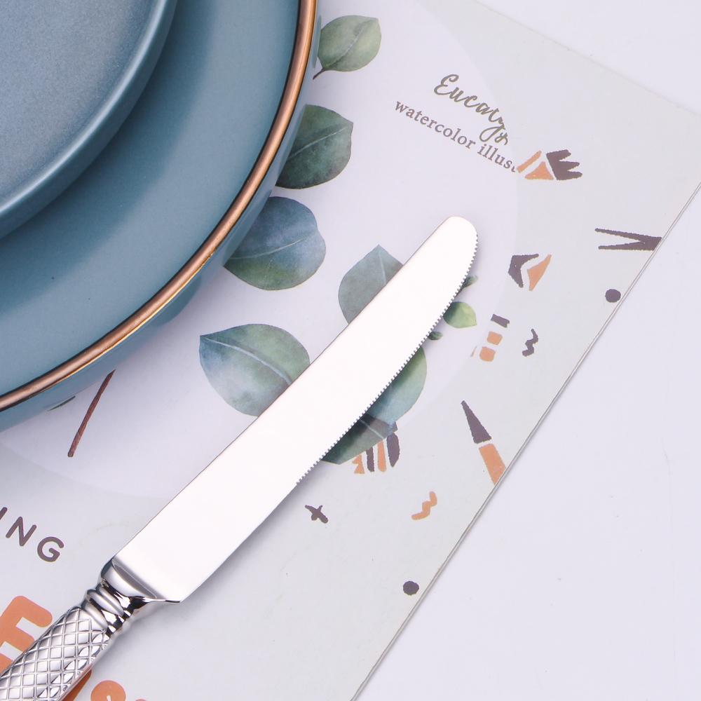 10/15/20Pcs Luxury Tableware Stainless Steel Cutlery Set Dinnerware Knife Fork Spoon Set Kitchen Utensils Flatware Sliverware