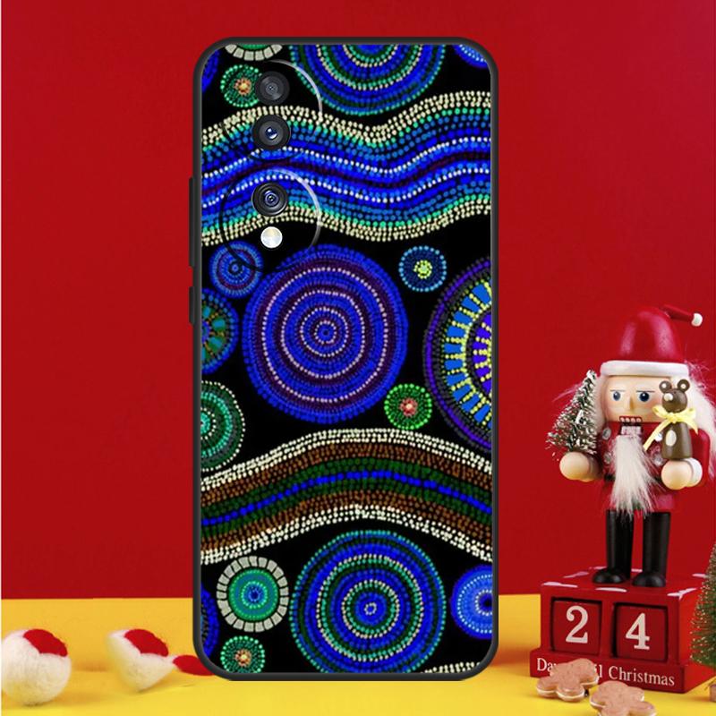 Coque Imprimé Art Aborigène Pour Honor Magic 8 5 6 7 Pro Honor Win RT 50 70 90 200 400 Lite X8c X9b X9c X9a X9d Coque