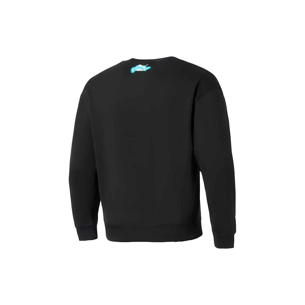 Puma Logo Graphic Pullover Sweatshirt Men Tops Black 536303-01