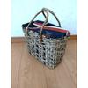 Used Unique basket bag A (walnut, cedar, linden) with inner fabric