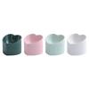 Ceramic Tilted Elevated Cat Bowl Heart Shape Anti Slip Cute for Cats Kitten Small Dogs Functional Width 14cm Handmade Pet Feeder