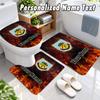 Burnley Football Custom Name 3Pcs Flannel Bathroom Mat Set Toilet Rug Personalized Bath Decor
