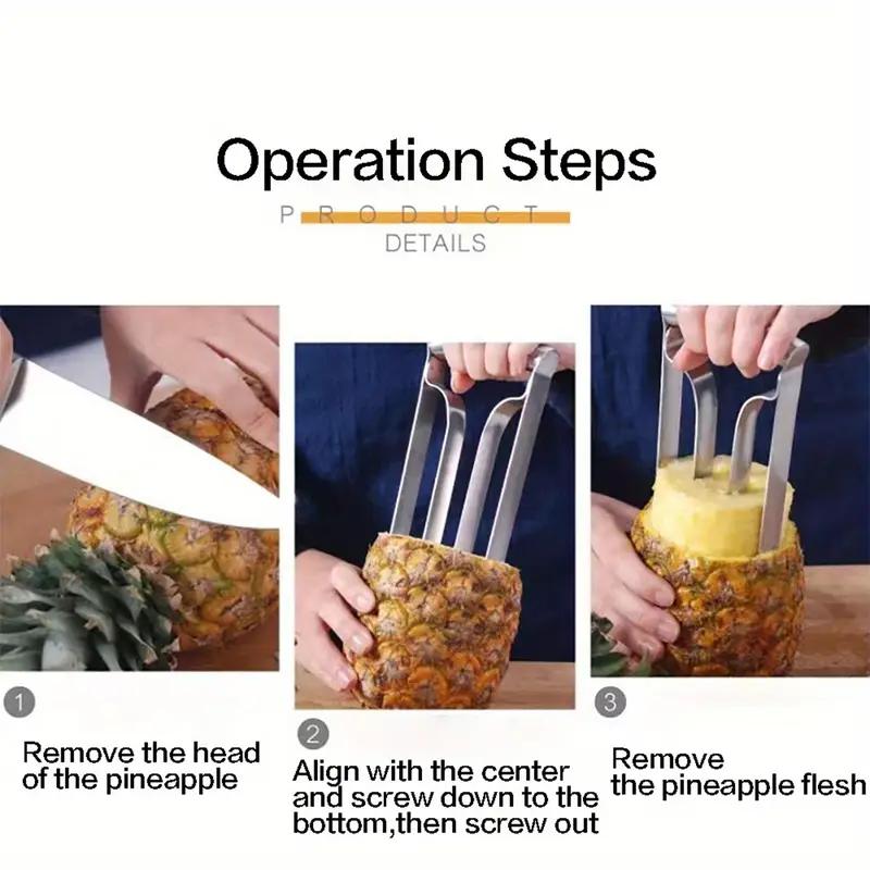 1 pz Affettatrice per ananas senza torsolo facile da usare - acciaio inossidabile resistente, impugnatura comoda - perfetta per uso domestico e in cucina/ristorazione