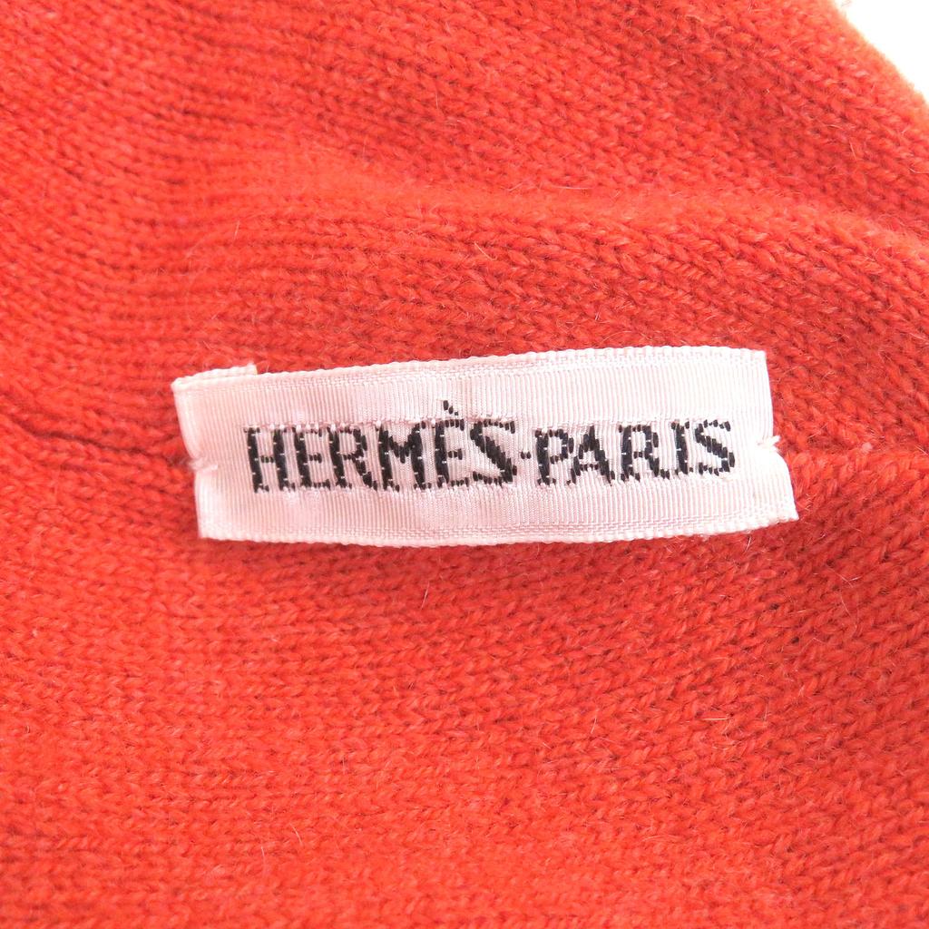 Great HERMES Knit Cap Margiela-era H Logo All-over Beanie Gray Mens Used