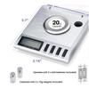 20 g x 0,001 grammes, balance à bijoux milligramme numérique de haute précision, rechargement, balance à bijoux et pierres précieuses, poids d'étalonnage et pincettes(Option 30g)