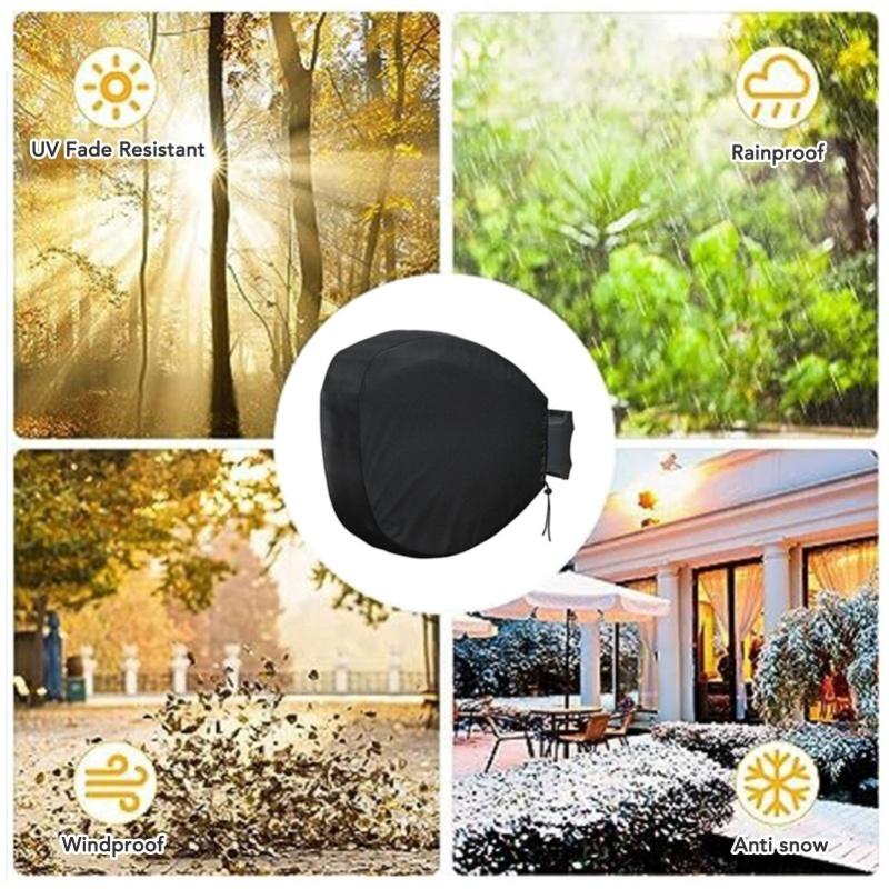 Hose Reel Cover 420D Oxford Cloth Retractable Water Resistant Dust Sun Proof Portable Hose Reel Protector For Outdoor Garden