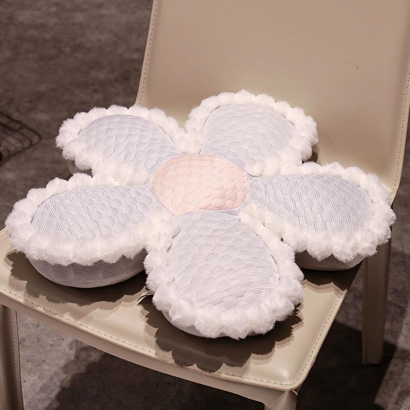 Cross-Border Ice Silk Velvet Flower Seat & Sofa Cushion
