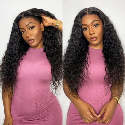 Wig Parted In the Middle Black African Small Curly Long Curly Hair