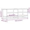 VidaXL Meuble TV chêne sonoma 120,5x40x46cm bois d'ingénierie et métal, banc TV, meuble hifi, centre de divertissement, 848890