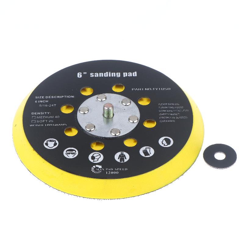 6 Inch 17 Holes Sander Backing Pad For Makita BO6030 BO6040 For Festool RO1 ES150 ET2 ES / ETS 150 Grinding Sanding&