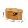 Wooden Yarn Bowl With Lid Large Oval Crochet Yarn Storage Container Handmade For Quilting Knitting Weaving Crocheting Threading