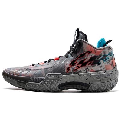 נעלי כדורסל Li Ning Jie Ao לגברים, מיד-טופ, אפור/שחור ABFT035-3