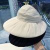 Cappello da sole estivo in rete pieghevole con tesa larga per donne, protezione solare per esterni