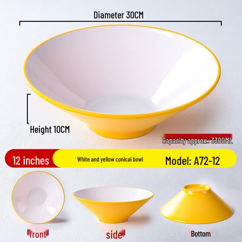 

Nordic Style Melamine Conical Ramen Bowl