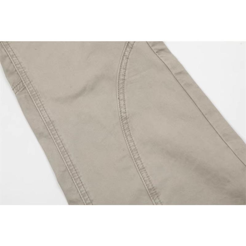 American Style High Street Style Stitching Patch Bag Casual Sizeback Jeans