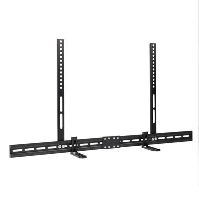 UNHO Universal Soundbar Brackets Under TV, Soundbar TV Mount Fits Soundbars with or Without Holes Soundbar Mount for Sonos, LG