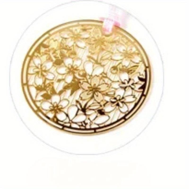 Cherry Blossom Series Chinese Style Hollow Bookmark Creative Small and Mini Brass Bookmark Page Clip