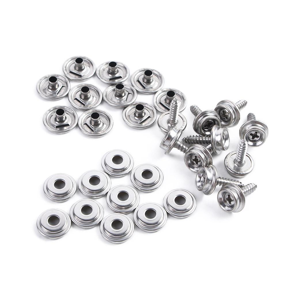 Tent Boat Tapping Snap Fastener Kit Canvas Cover Tools Snap Fastener Screw Kit Sockets Buttons