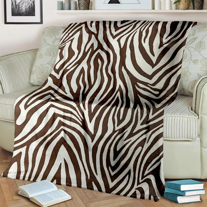 3D kolorowy wzór w paski zebry HD koc, miękki koc do rzucania dla domu sypialnia kanapa z funkcją spania piknik podróżna okładka biurowa koc dla dzieci